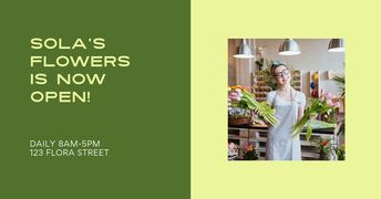 Sola's Flowers is now open Cover